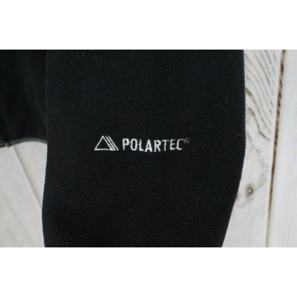 LL Bean Black Polartec Full Zip Fleece Cozy Breathable Sweater Size L - Picture 5 of 12